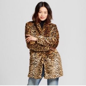 a new day Leopard Print Teddy Jacket